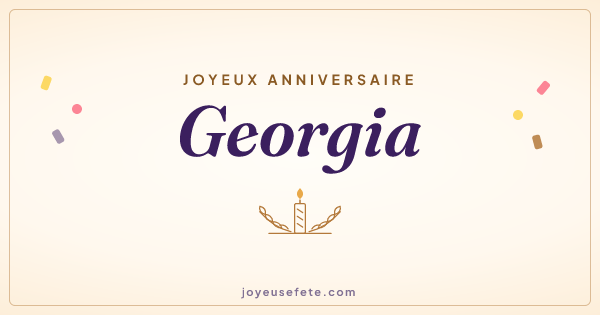 Image « Joyeux anniversaire Georgia » au format large