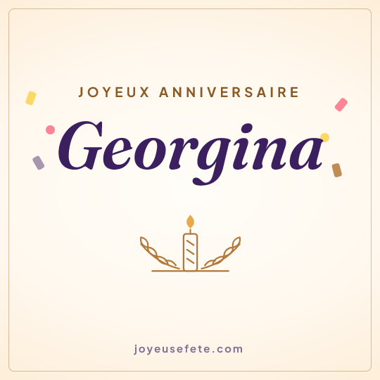 Image carrée « Joyeux anniversaire Georgina » pour WhatsApp