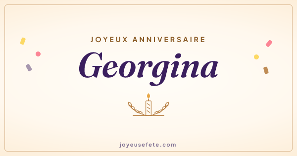 Image « Joyeux anniversaire Georgina » au format large