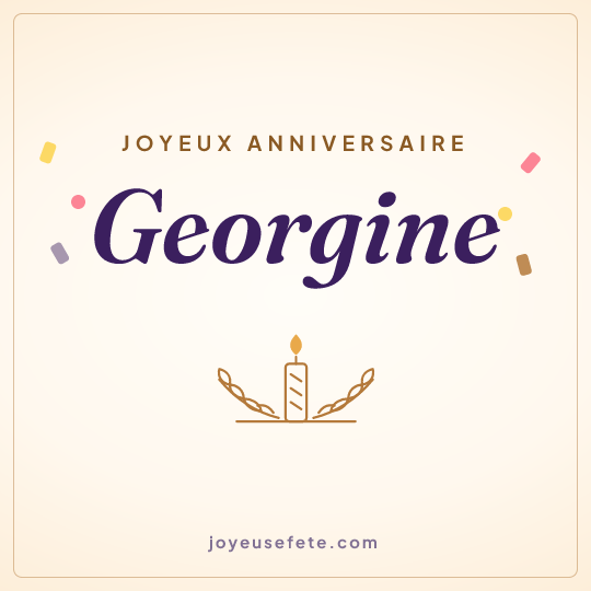 Image carrée « Joyeux anniversaire Georgine » pour WhatsApp