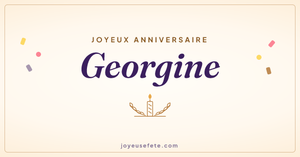 Image « Joyeux anniversaire Georgine » au format large