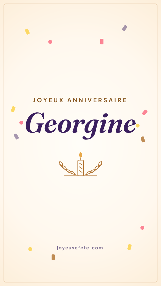 Image « Joyeux anniversaire Georgine » au format story