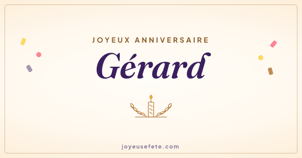 Image « Joyeux anniversaire Gérard » au format large