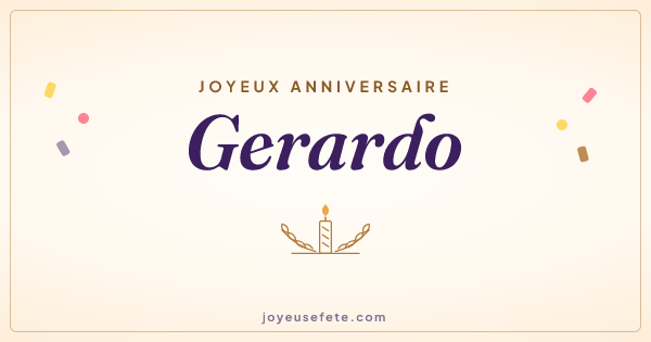 Image « Joyeux anniversaire Gerardo » au format large
