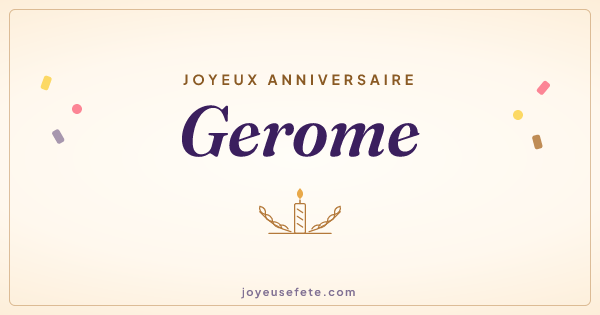 Image « Joyeux anniversaire Gerome » au format large