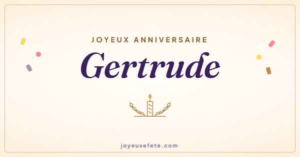 Image « Joyeux anniversaire Gertrude » au format large