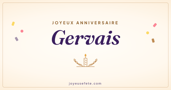 Image « Joyeux anniversaire Gervais » au format large