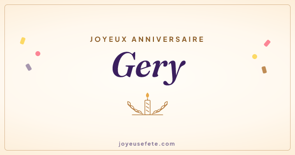 Image « Joyeux anniversaire Gery » au format large