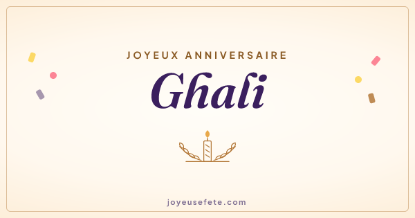 Image « Joyeux anniversaire Ghali » au format large