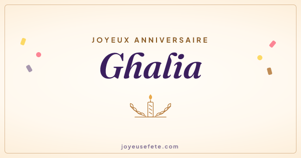 Image « Joyeux anniversaire Ghalia » au format large