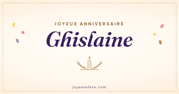 Image « Joyeux anniversaire Ghislaine » au format large