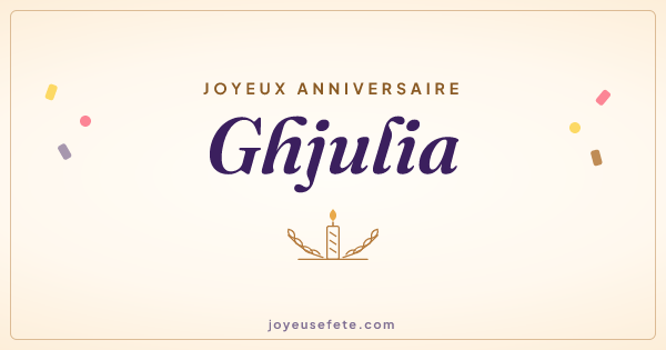 Image « Joyeux anniversaire Ghjulia » au format large