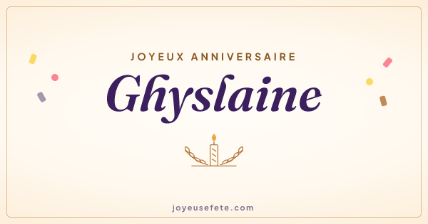 Image « Joyeux anniversaire Ghyslaine » au format large