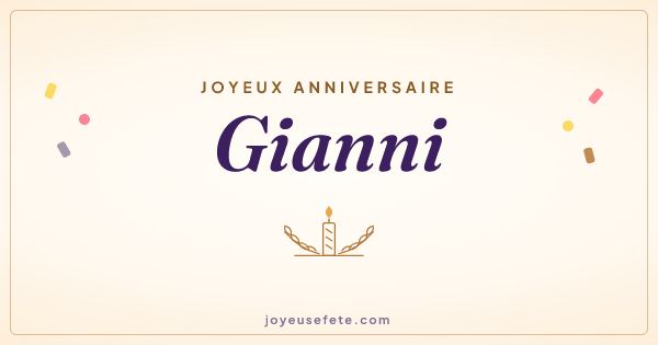 Image « Joyeux anniversaire Gianni » au format large