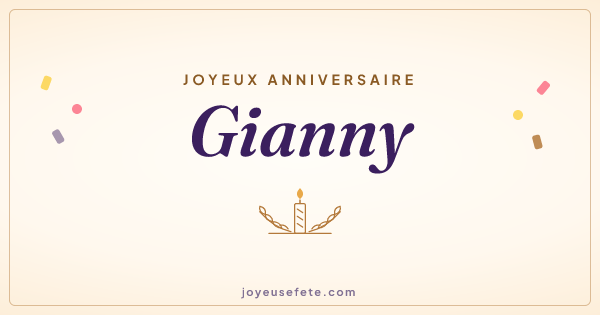Image « Joyeux anniversaire Gianny » au format large