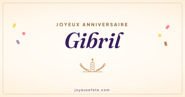 Image « Joyeux anniversaire Gibril » au format large
