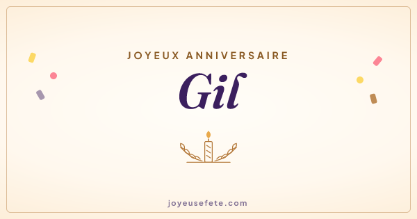 Image « Joyeux anniversaire Gil » au format large