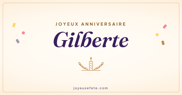 Image « Joyeux anniversaire Gilberte » au format large