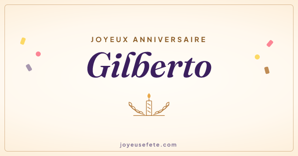 Image « Joyeux anniversaire Gilberto » au format large