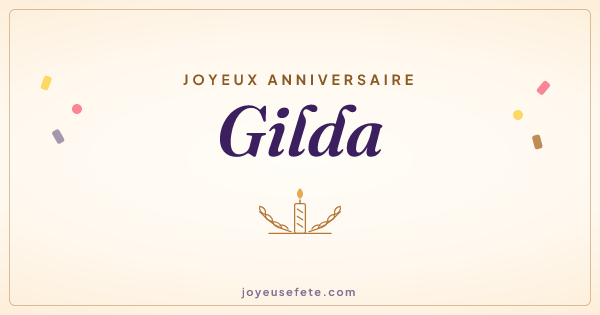 Image « Joyeux anniversaire Gilda » au format large
