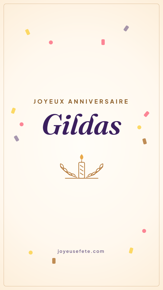 Image « Joyeux anniversaire Gildas » au format story