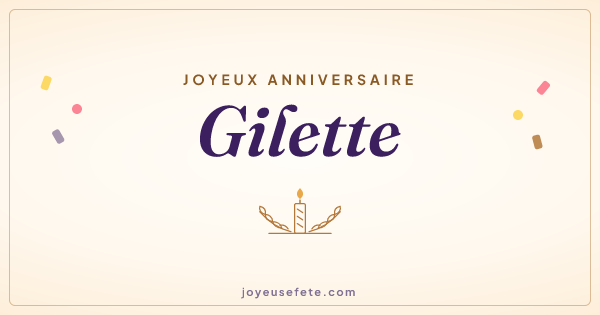 Image « Joyeux anniversaire Gilette » au format large