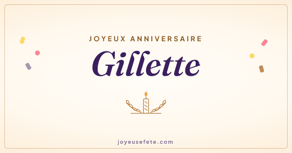 Image « Joyeux anniversaire Gillette » au format large