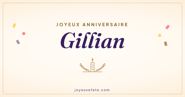 Image « Joyeux anniversaire Gillian » au format large