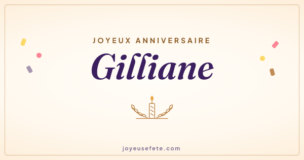 Image « Joyeux anniversaire Gilliane » au format large