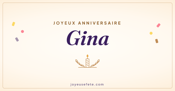 Image « Joyeux anniversaire Gina » au format large