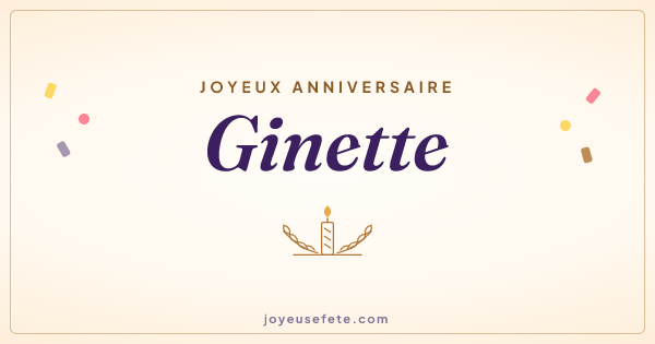 Image « Joyeux anniversaire Ginette » au format large
