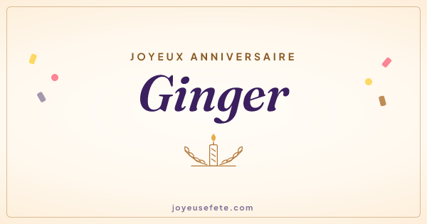 Image « Joyeux anniversaire Ginger » au format large