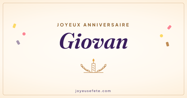 Image « Joyeux anniversaire Giovan » au format large