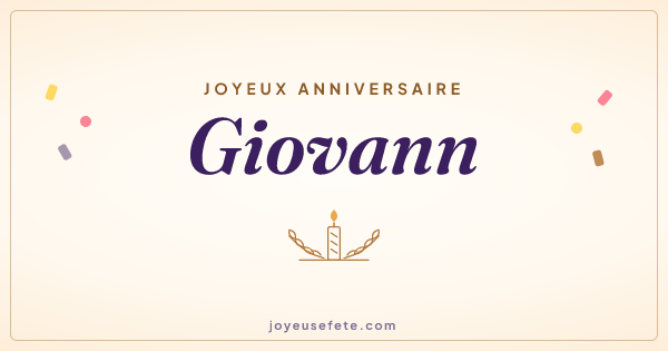 Image « Joyeux anniversaire Giovann » au format large
