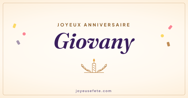 Image « Joyeux anniversaire Giovany » au format large