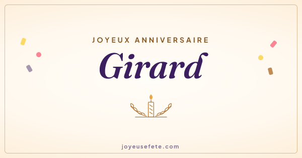 Image « Joyeux anniversaire Girard » au format large