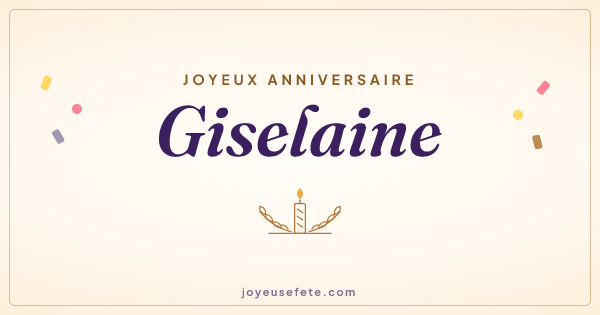 Image « Joyeux anniversaire Giselaine » au format large