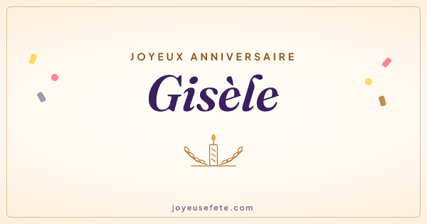 Image « Joyeux anniversaire Gisèle » au format large
