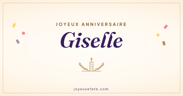 Image « Joyeux anniversaire Giselle » au format large