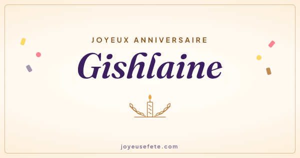 Image « Joyeux anniversaire Gishlaine » au format large