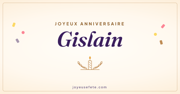 Image « Joyeux anniversaire Gislain » au format large