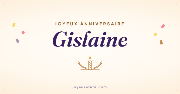 Image « Joyeux anniversaire Gislaine » au format large