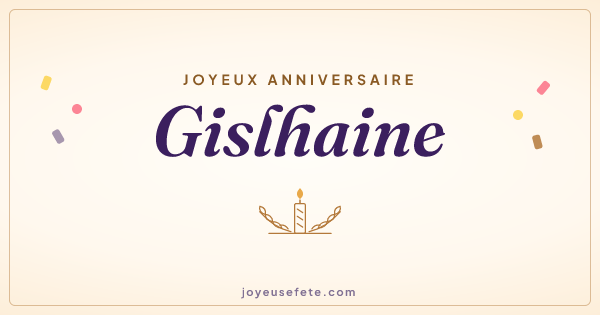 Image « Joyeux anniversaire Gislhaine » au format large