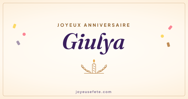 Image « Joyeux anniversaire Giulya » au format large