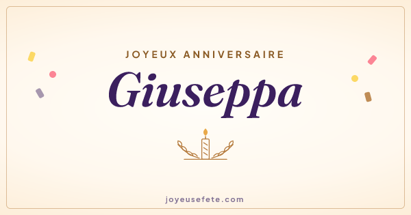 Image « Joyeux anniversaire Giuseppa » au format large