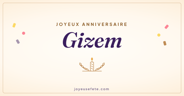 Image « Joyeux anniversaire Gizem » au format large