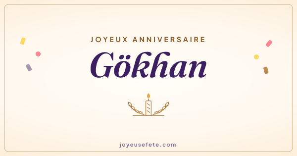Image « Joyeux anniversaire Gökhan » au format large