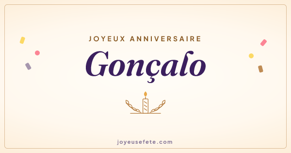 Image « Joyeux anniversaire Gonçalo » au format large