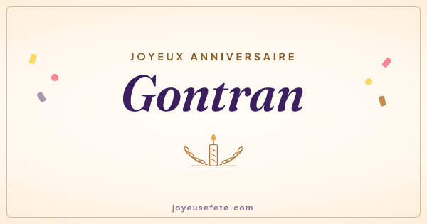 Image « Joyeux anniversaire Gontran » au format large