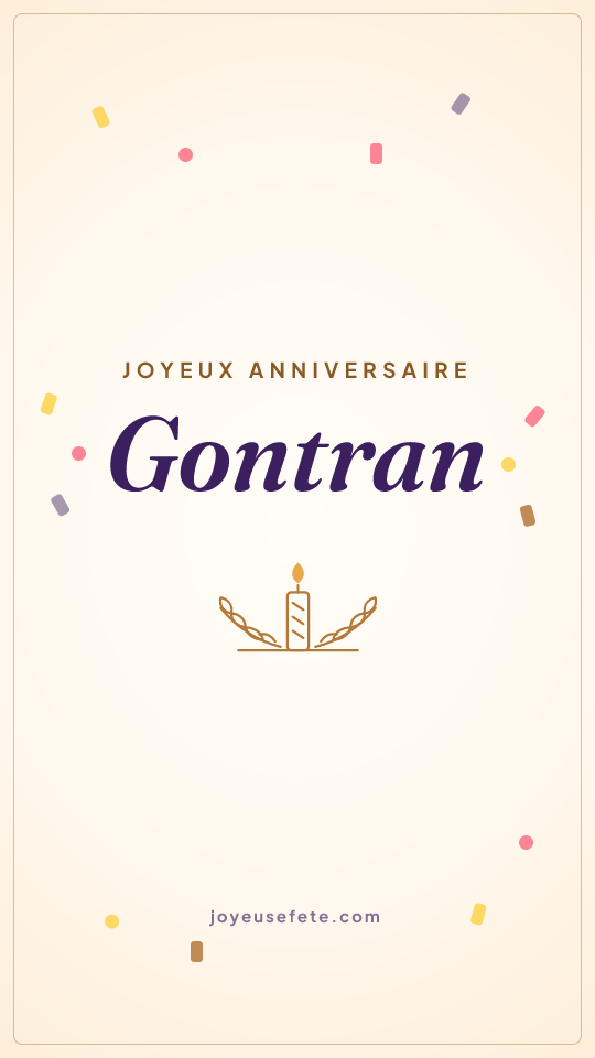 Image « Joyeux anniversaire Gontran » au format story